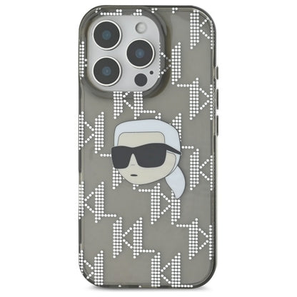 Case for Apple iPhone 16 Pro Max, Karl Lagerfeld, IML Luxury Electroplated Karl's Head, Black