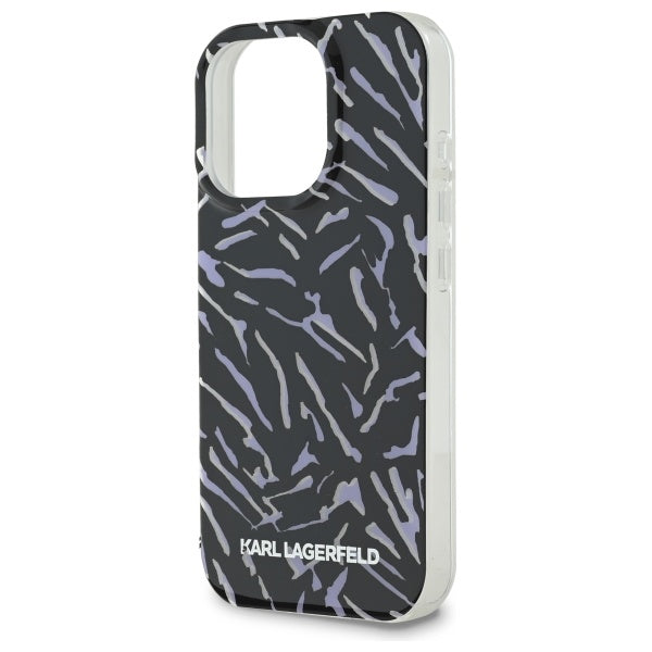 Funda para Apple iPhone 16 Pro Max, Karl Lagerfeld, Zebra with Cord Strap, Morado