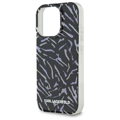 Funda para Apple iPhone 16 Pro Max, Karl Lagerfeld, Zebra with Cord Strap, Morado