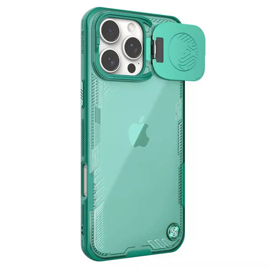 Funda para Apple iPhone 16 Pro Max, Nillkin, Iceblade Prop (sin recorte para cámara), Verde