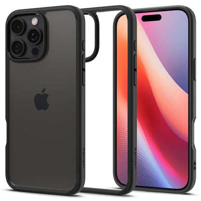 Funda para Apple iPhone 16 Pro Max, Spigen, Ultra Hybrid, Negra Mate ACS07996