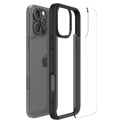 Funda para Apple iPhone 16 Pro Max, Spigen, Ultra Hybrid, Negra Mate ACS07996