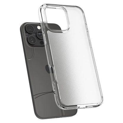Funda para Apple iPhone 16 Pro Max, Spigen, Ultra Hybrid, Transparente Satinada ACS07993