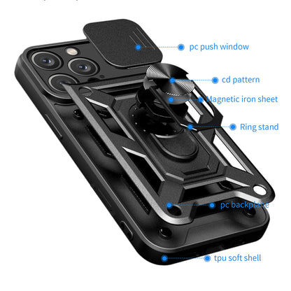 Funda para Apple iPhone 16 Pro Max, Techsuit, CamShield, Negra