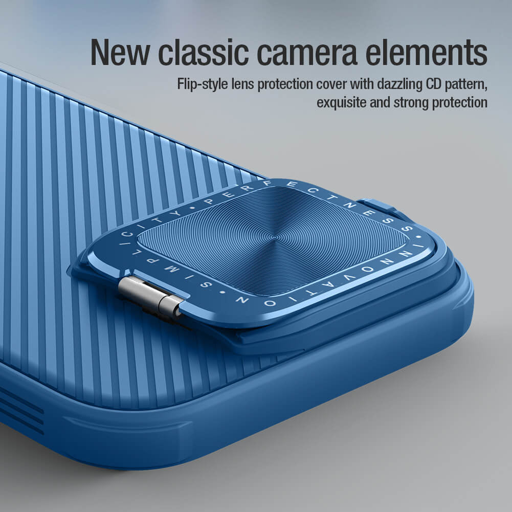 Funda para Apple iPhone 16 Pro, Nillkin, CamShield Prop, Azul