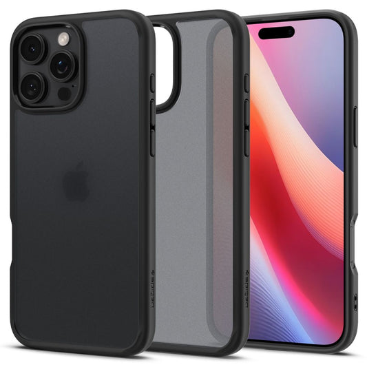 Funda para Apple iPhone 16 Pro, Spigen, Ultra Hybrid, Negra Satinada ACS08124