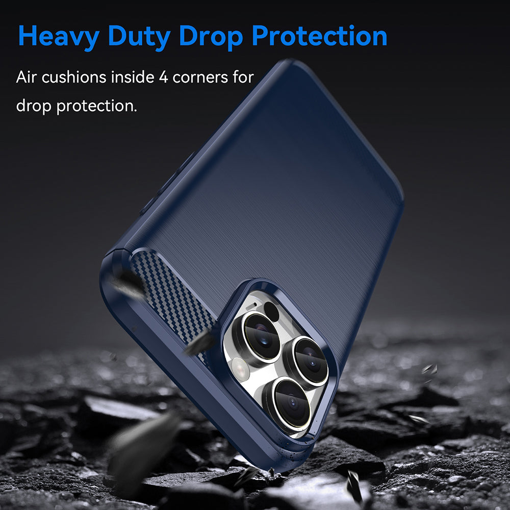Funda para Apple iPhone 16 Pro, Techsuit, Carbono, Azul