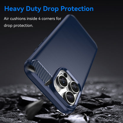 Funda para Apple iPhone 16 Pro, Techsuit, Carbono, Azul