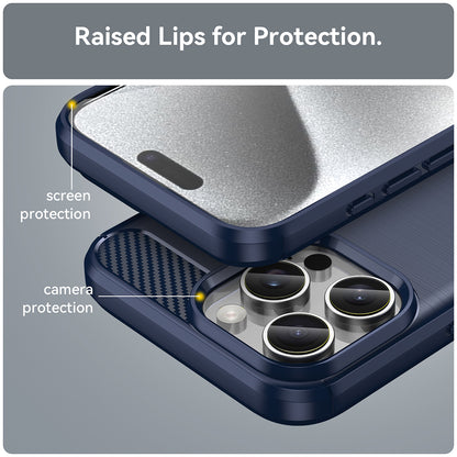 Funda para Apple iPhone 16 Pro, Techsuit, Carbono, Azul