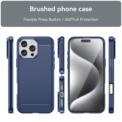 Funda para Apple iPhone 16 Pro, Techsuit, Carbono, Azul