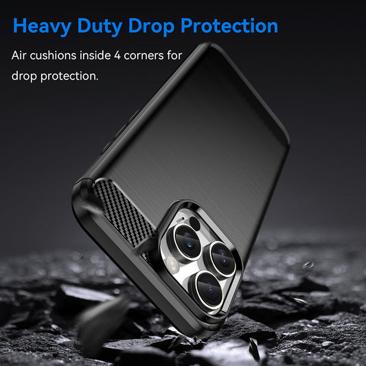 Funda para Apple iPhone 16 Pro, Techsuit, Carbono, Negra