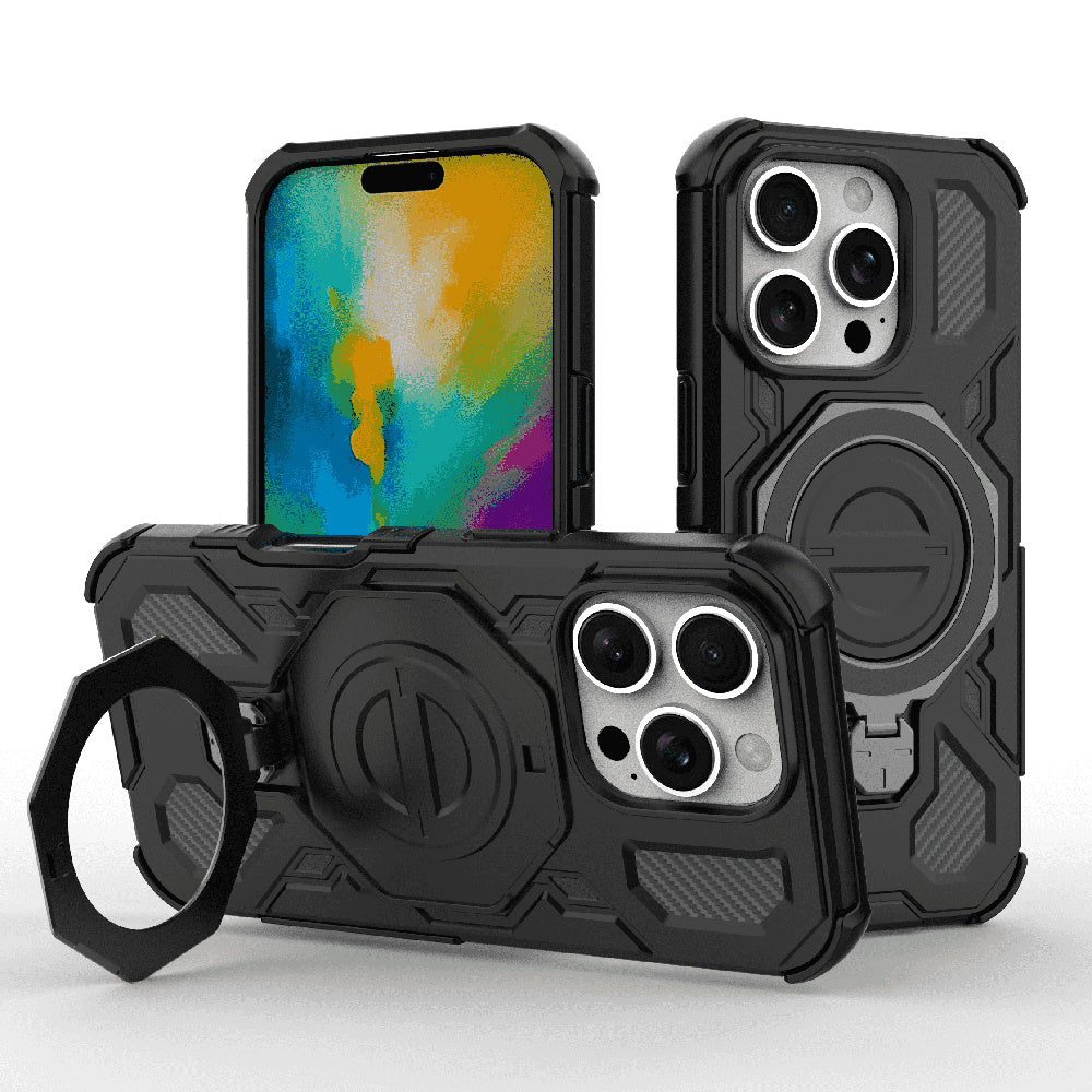 Funda para Apple iPhone 16 Pro, Techsuit, Carbon Shield Pro, Negra