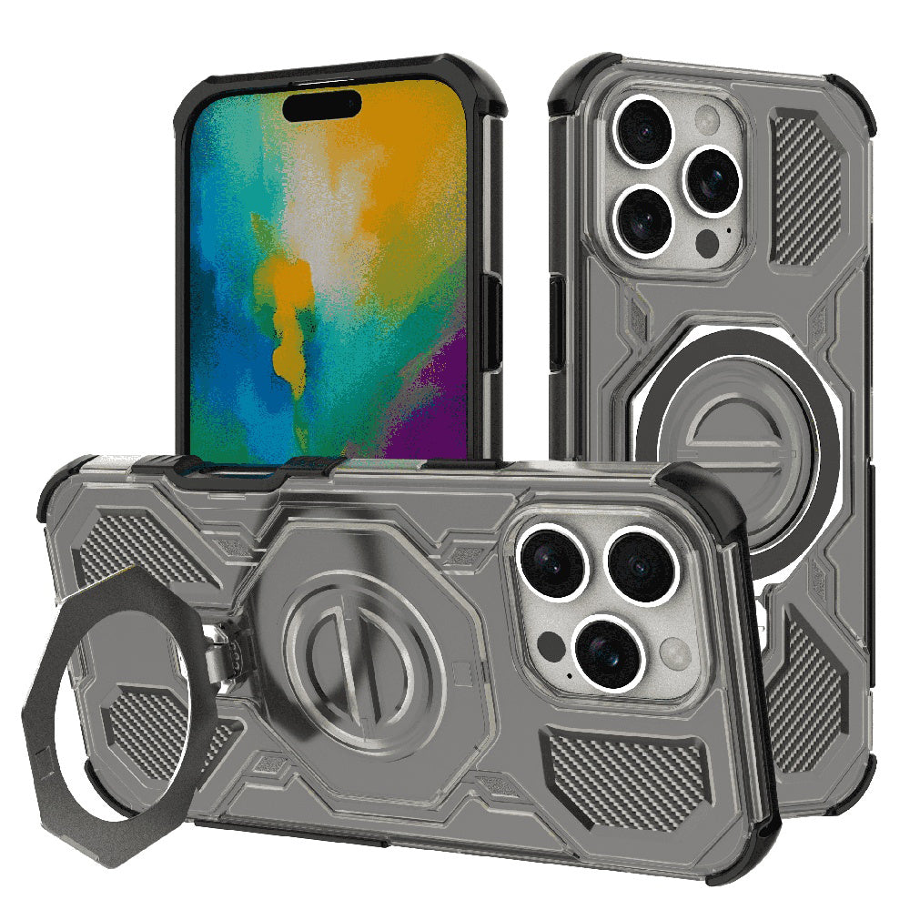 Funda para Apple iPhone 16 Pro, Techsuit, Carbon Shield Pro, Ahumado