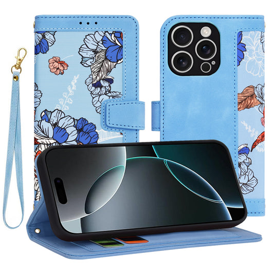 Funda para Apple iPhone 16 Pro, Techsuit, FlipCraft, Azul