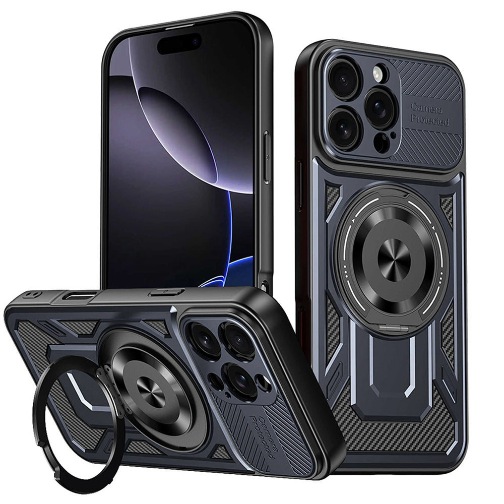 Funda para Apple iPhone 16 Pro, Techsuit, RuggedCam, Azul