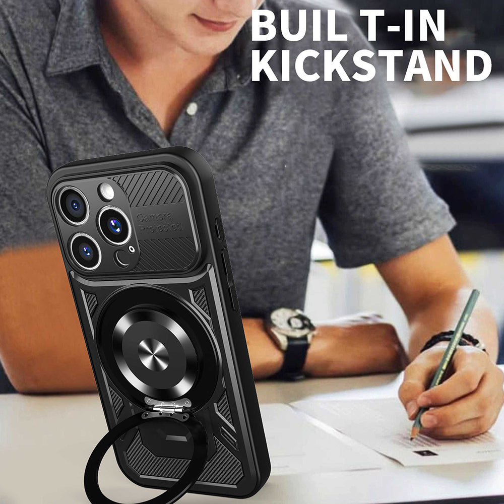 Funda para Apple iPhone 16 Pro, Techsuit, RuggedCam, Negra
