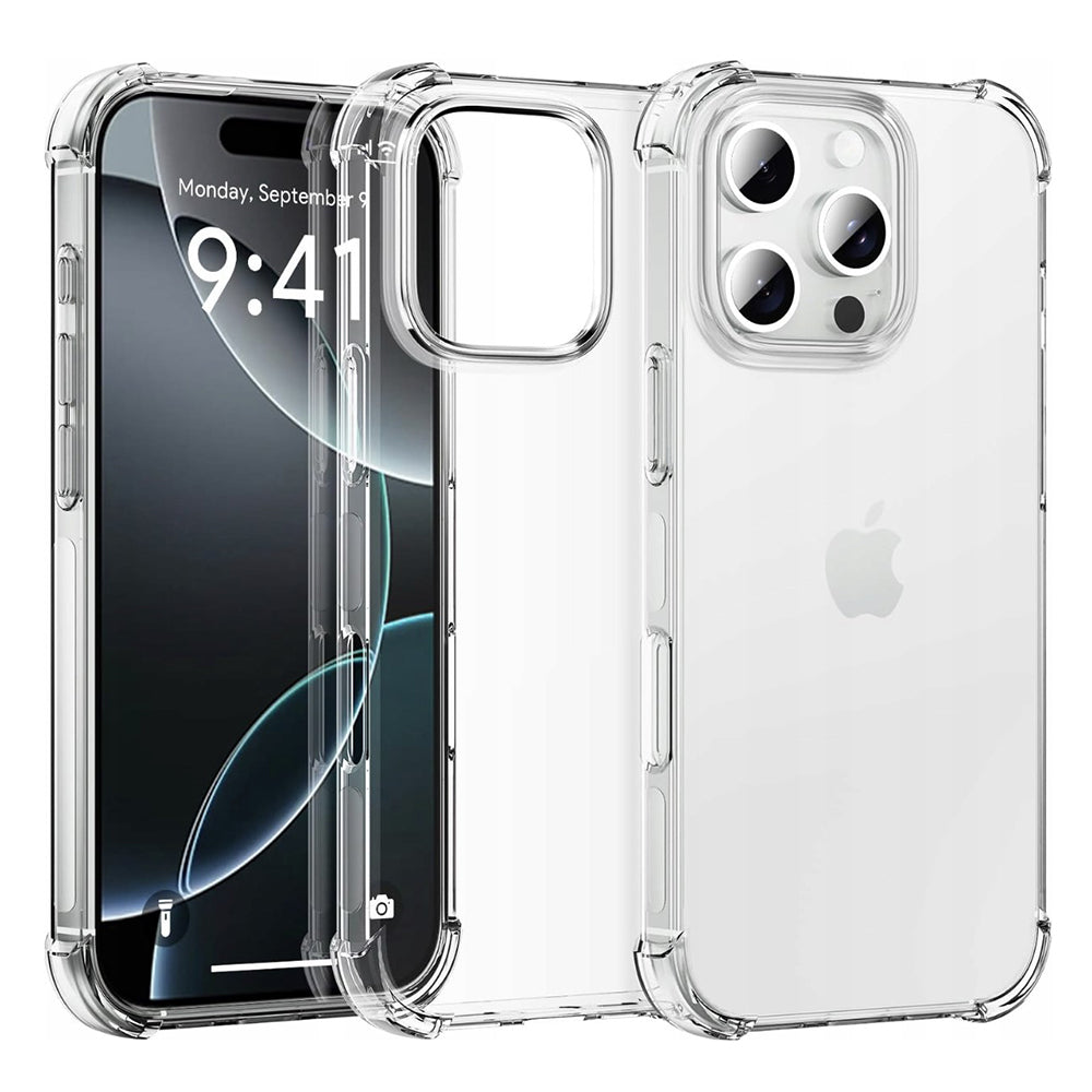 Funda para Apple iPhone 16 Pro, Techsuit, Shockproof Clear (Agujero Grande para Lente), Transparente