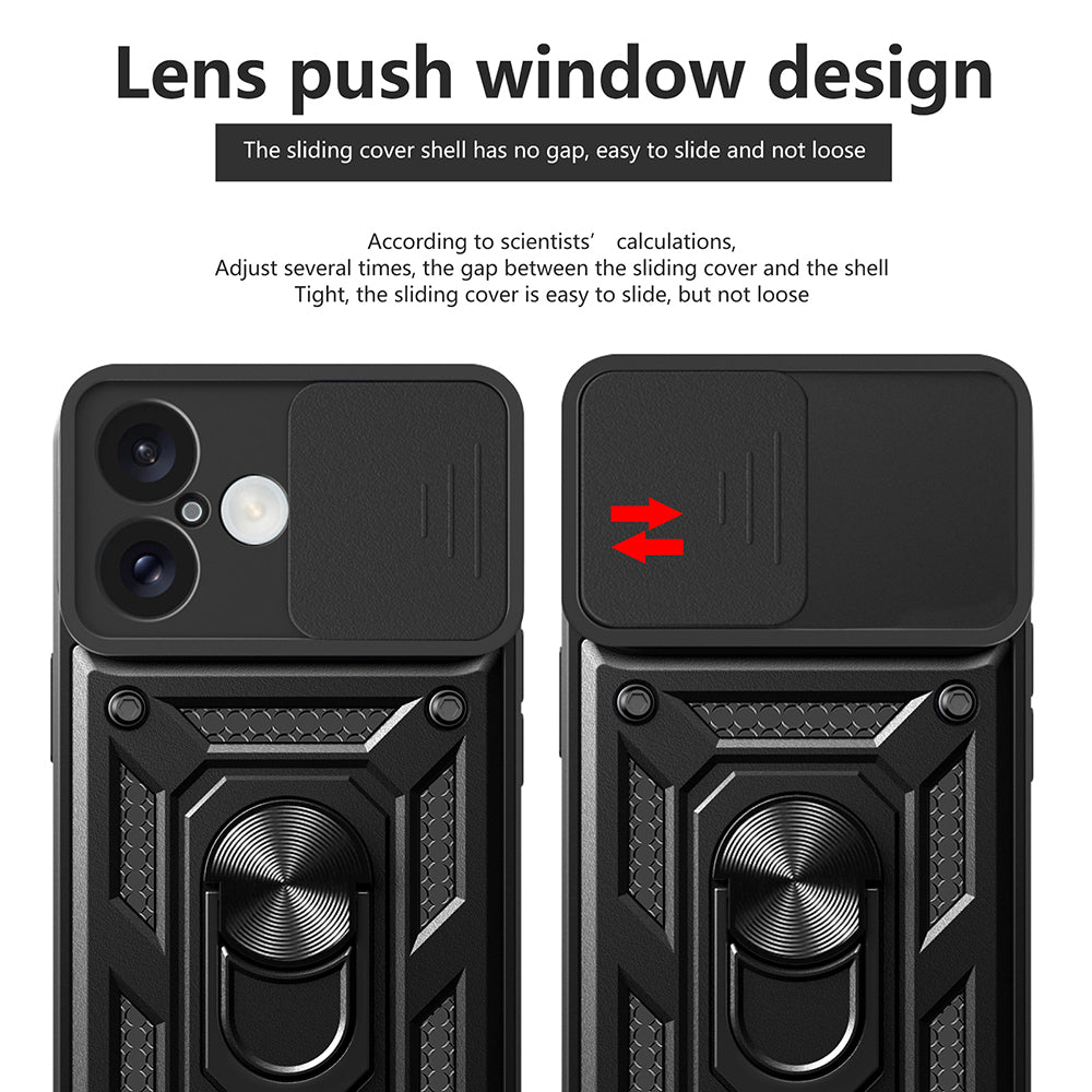 Funda para Apple iPhone 16, Techsuit, CamShield, Negra