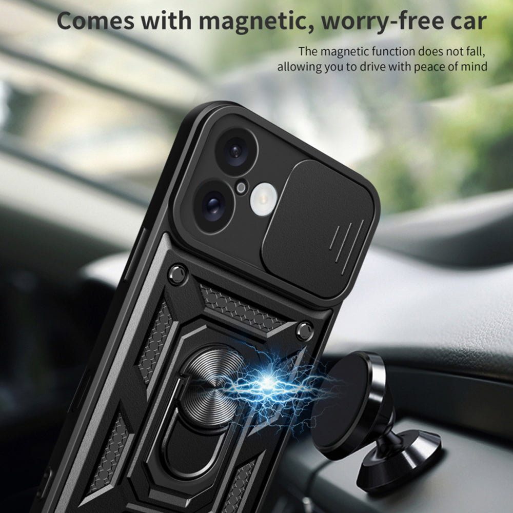Funda para Apple iPhone 16, Techsuit, CamShield, Negra