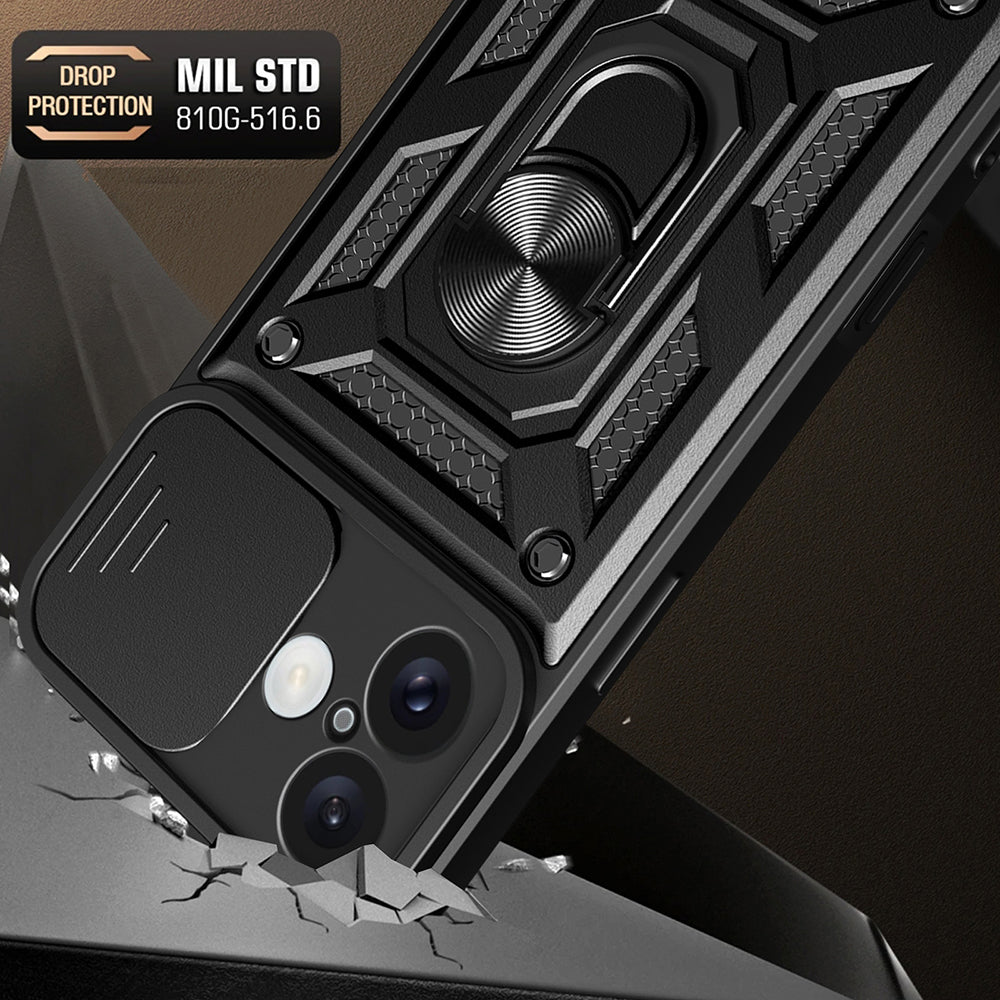 Funda para Apple iPhone 16, Techsuit, CamShield, Negra