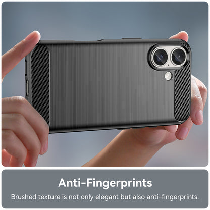 Funda para Apple iPhone 16, Techsuit, Carbono, Negra