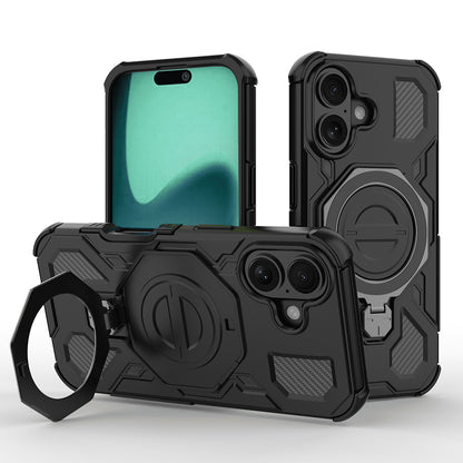 Funda para Apple iPhone 16, Techsuit, Carbon Shield Pro, Negra