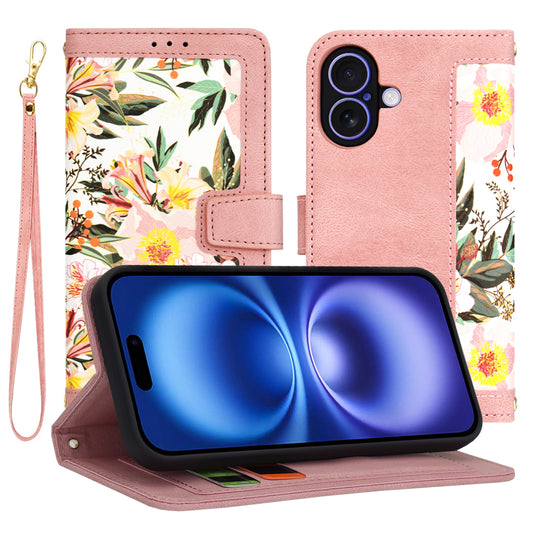 Funda para Apple iPhone 16, Techsuit, FlipCraft, Rosa