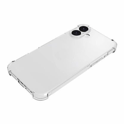 Funda para Apple iPhone 16, Techsuit, Transparente a prueba de golpes (Agujero grande para lente), Transparente