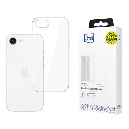 Funda para Apple iPhone 17e / 16e, 3MK, Clear, Transparente