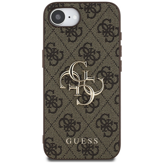Funda para Apple iPhone 16e, Guess, 4G Big Logo, Marrón.