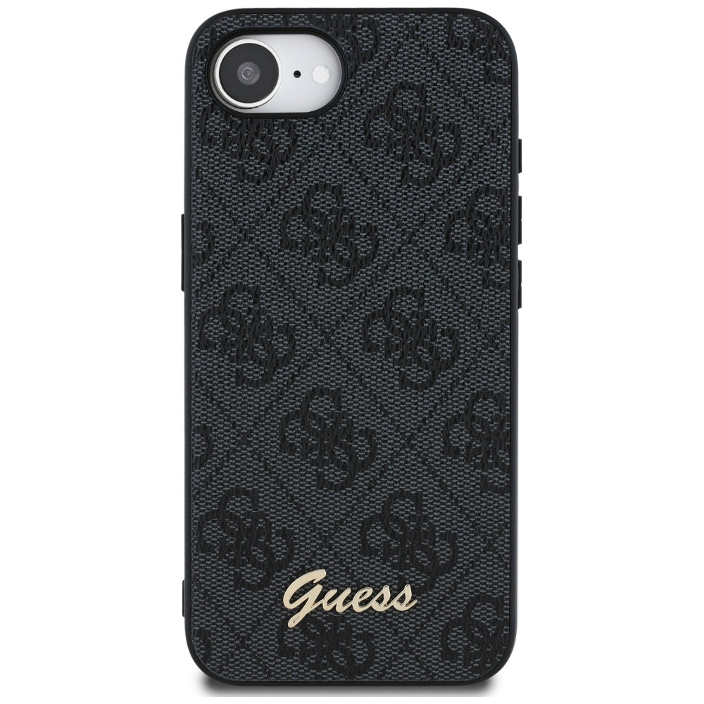 Funda para Apple iPhone 16e, Guess, 4G Script Logo, Negra