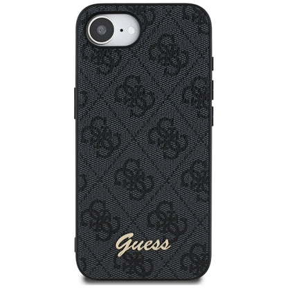 Funda para Apple iPhone 16e, Guess, 4G Script Logo, Negra