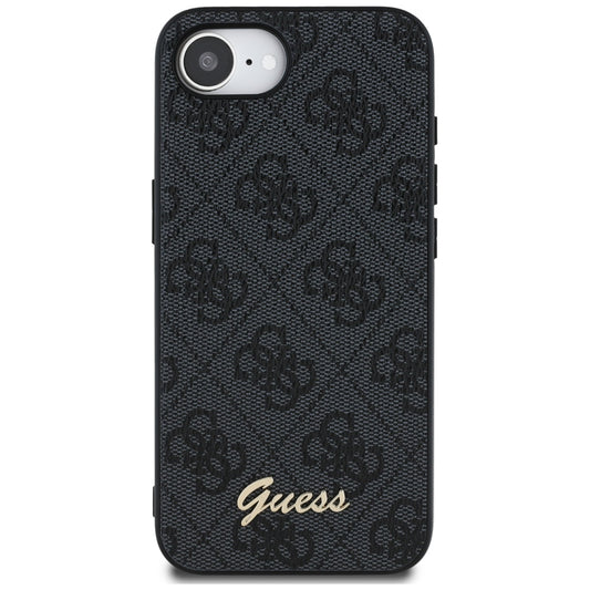 Funda para Apple iPhone 16e, Guess, 4G Script Logo, Negra