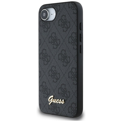 Funda para Apple iPhone 16e, Guess, 4G Script Logo, Negra