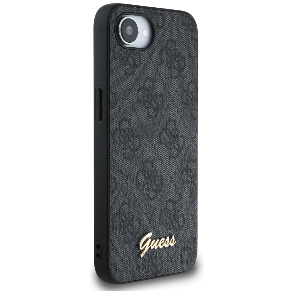 Funda para Apple iPhone 16e, Guess, 4G Script Logo, Negra