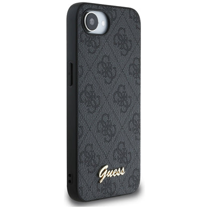 Funda para Apple iPhone 16e, Guess, 4G Script Logo, Negra