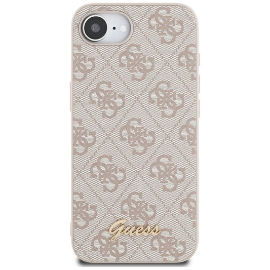 Funda para Apple iPhone 16e, Guess, 4G Script Logo, Rosa.