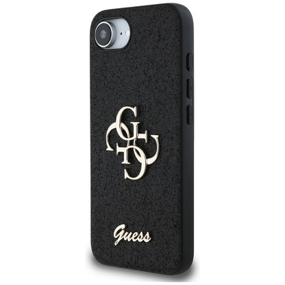 Funda para Apple iPhone 16e, Guess, Fixed Glitter Big 4G, Negra