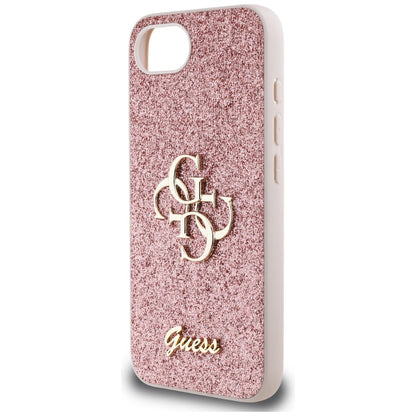Funda para Apple iPhone 16e, Guess, Fixed Glitter Big 4G, Rosa.