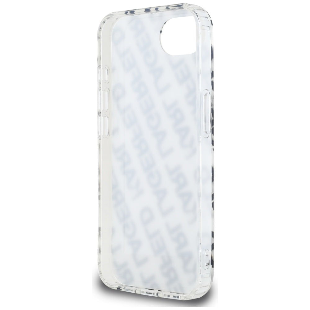 Funda para Apple iPhone 16e, Karl Lagerfeld, IML Luxury Gold Fullover Logo, Dorada