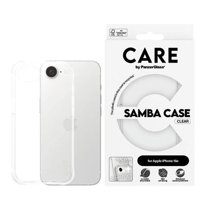 Funda para Apple iPhone 16e, PanzerGlass, Care Fashionable, Transparente