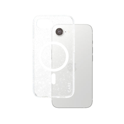 Funda para Apple iPhone 16e, PanzerGlass, Care Urban Combat Star Lit, Transparente Blanca