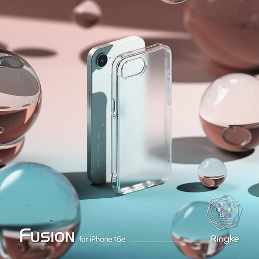 Funda para Apple iPhone 17e / 16e, Ringke, Fusion, Transparente Mate
