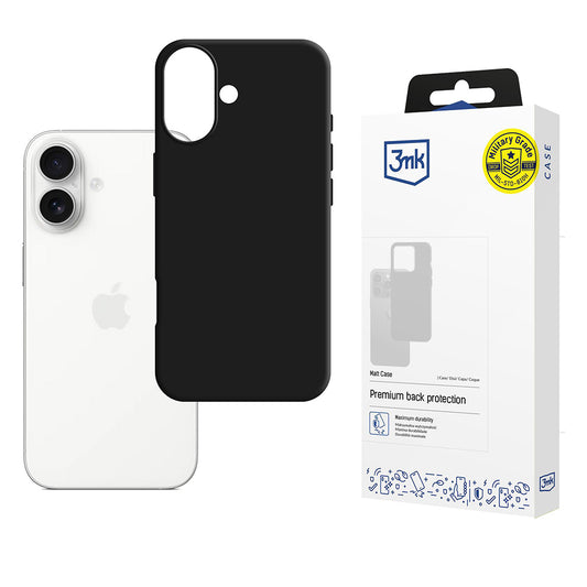 Funda para Apple iPhone 17, 3MK, Mate, Negra