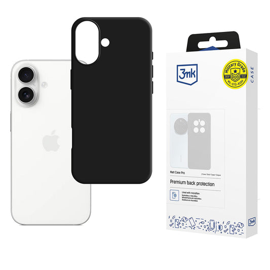 Funda para Apple iPhone 17, 3MK, Matt Pro, Negra
