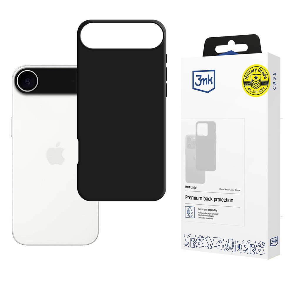 Funda para Apple iPhone 17 Air, 3MK, Mate, Negra