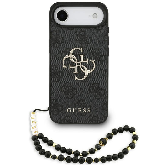 Funda para Apple iPhone 17 Air, Guess, 4G Classic Logo con Correa, Negra