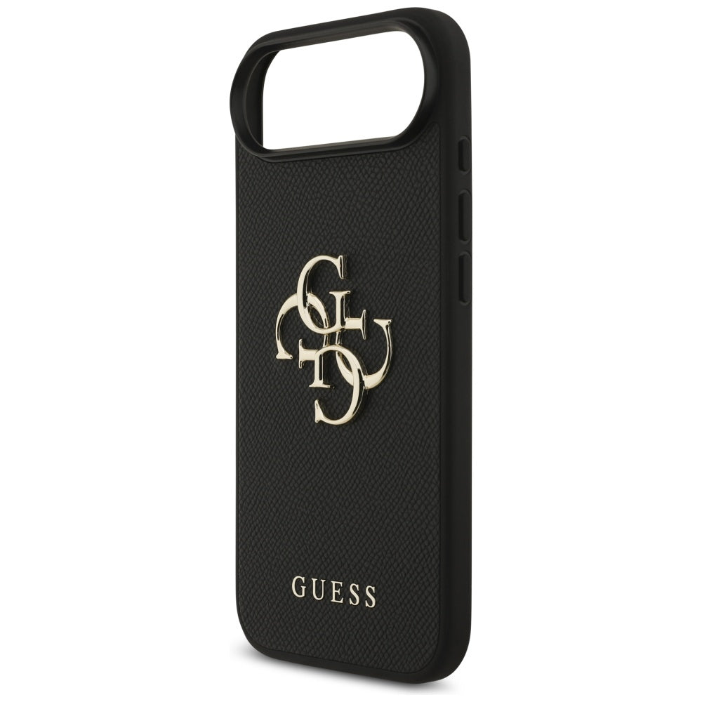 Funda para Apple iPhone 17 Air, Guess, 4G Grained Big and Classic Logo, Negra