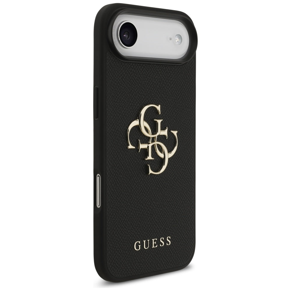 Funda para Apple iPhone 17 Air, Guess, 4G Grained Big and Classic Logo, Negra
