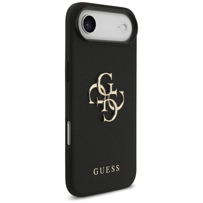 Funda para Apple iPhone 17 Air, Guess, 4G Grained Big and Classic Logo, Negra